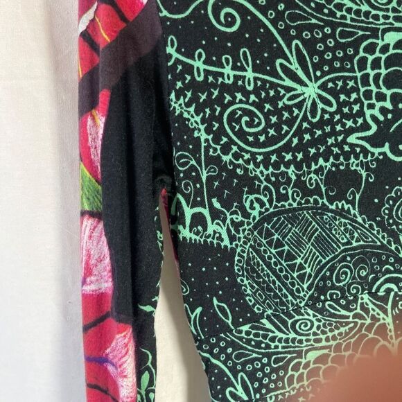 Desigual Multi Media Abstract Floral Print Dress Sz XS - Picture 6 of 10